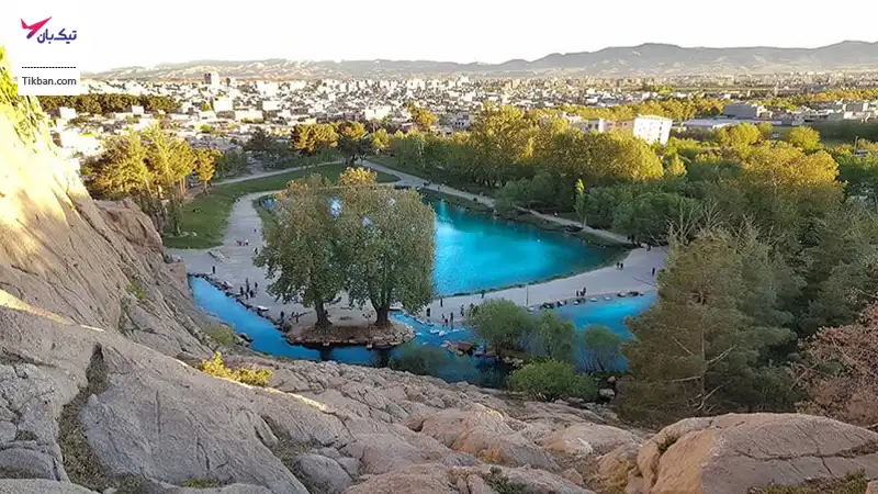 نمای کلی محوطه طاق بستان